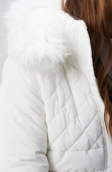  Network Kadın Kırık Beyaz Kapitoneli Mont