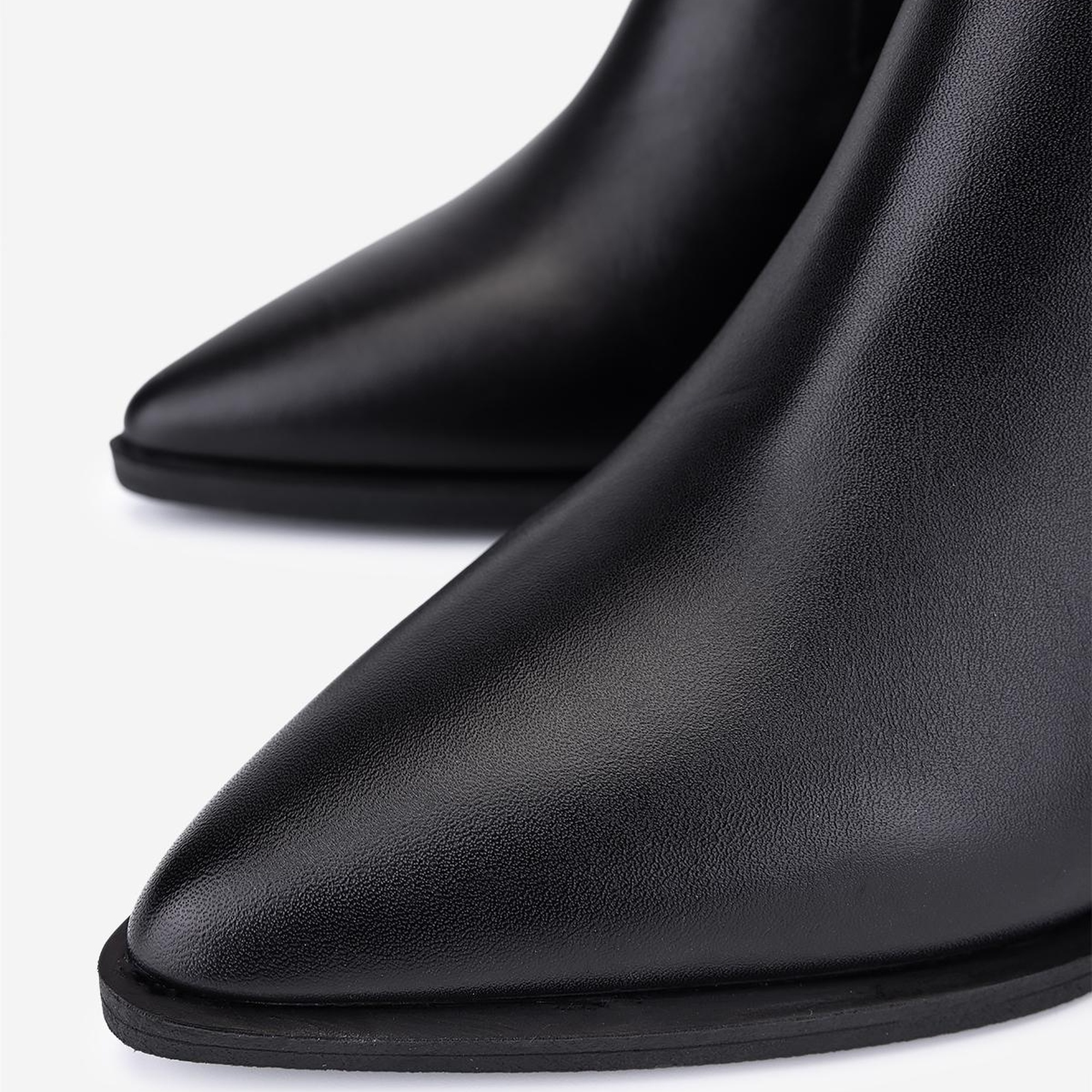 Valmenti Kadın Hakiki Deri Siyah Western Bot