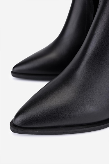  Valmenti Kadın Hakiki Deri Siyah Western Bot