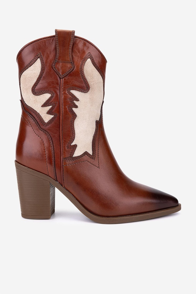  Valmenti Kadın Hakiki Deri Taba Western Bot