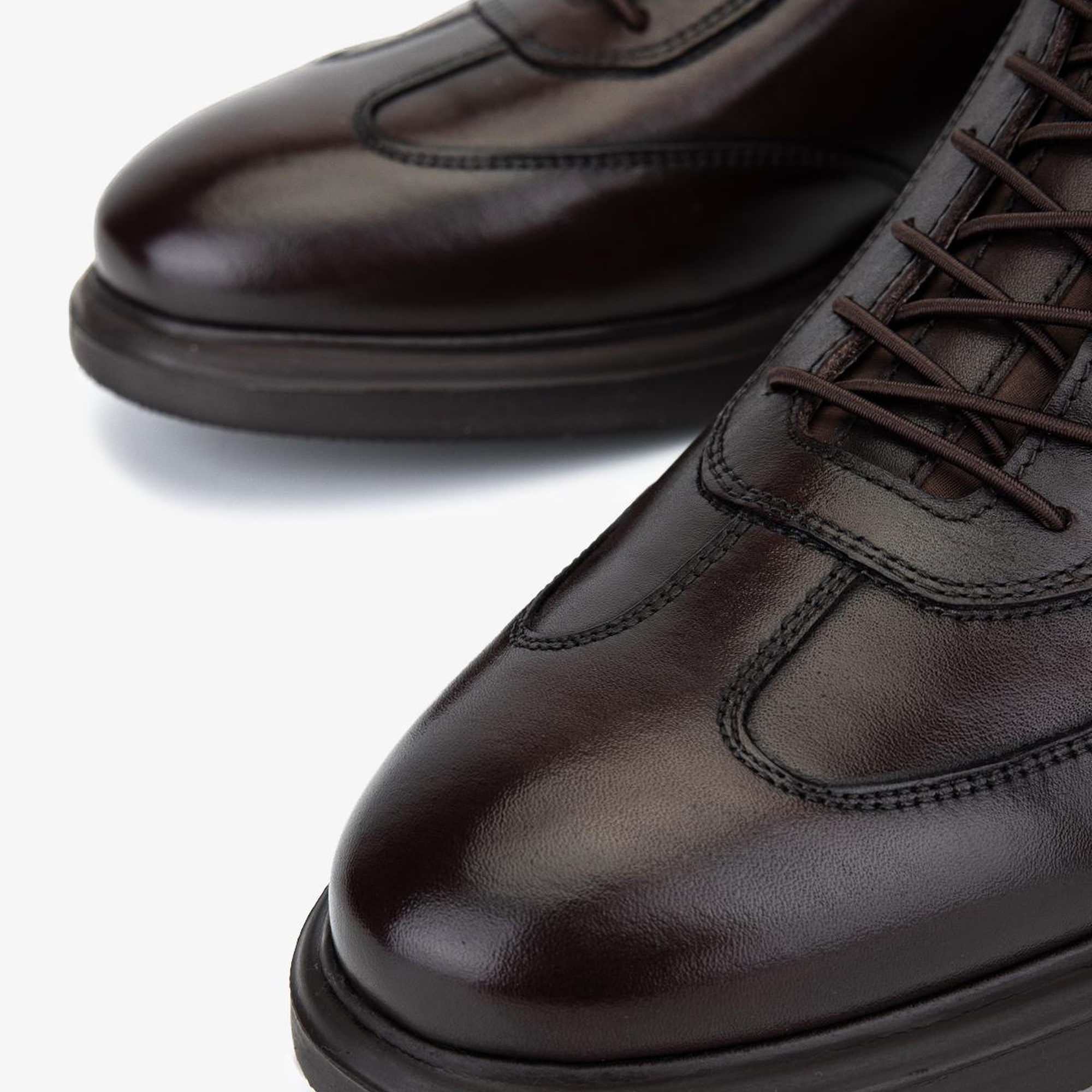 Valmenti Erkek Hakiki Deri Kahverengi Casual Ayakkabı