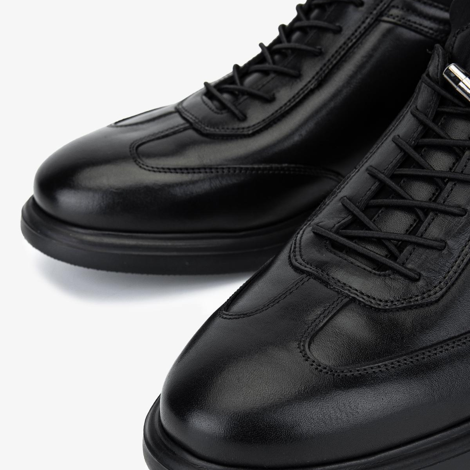 Valmenti Erkek Hakiki Deri Siyah Casual Ayakkabı