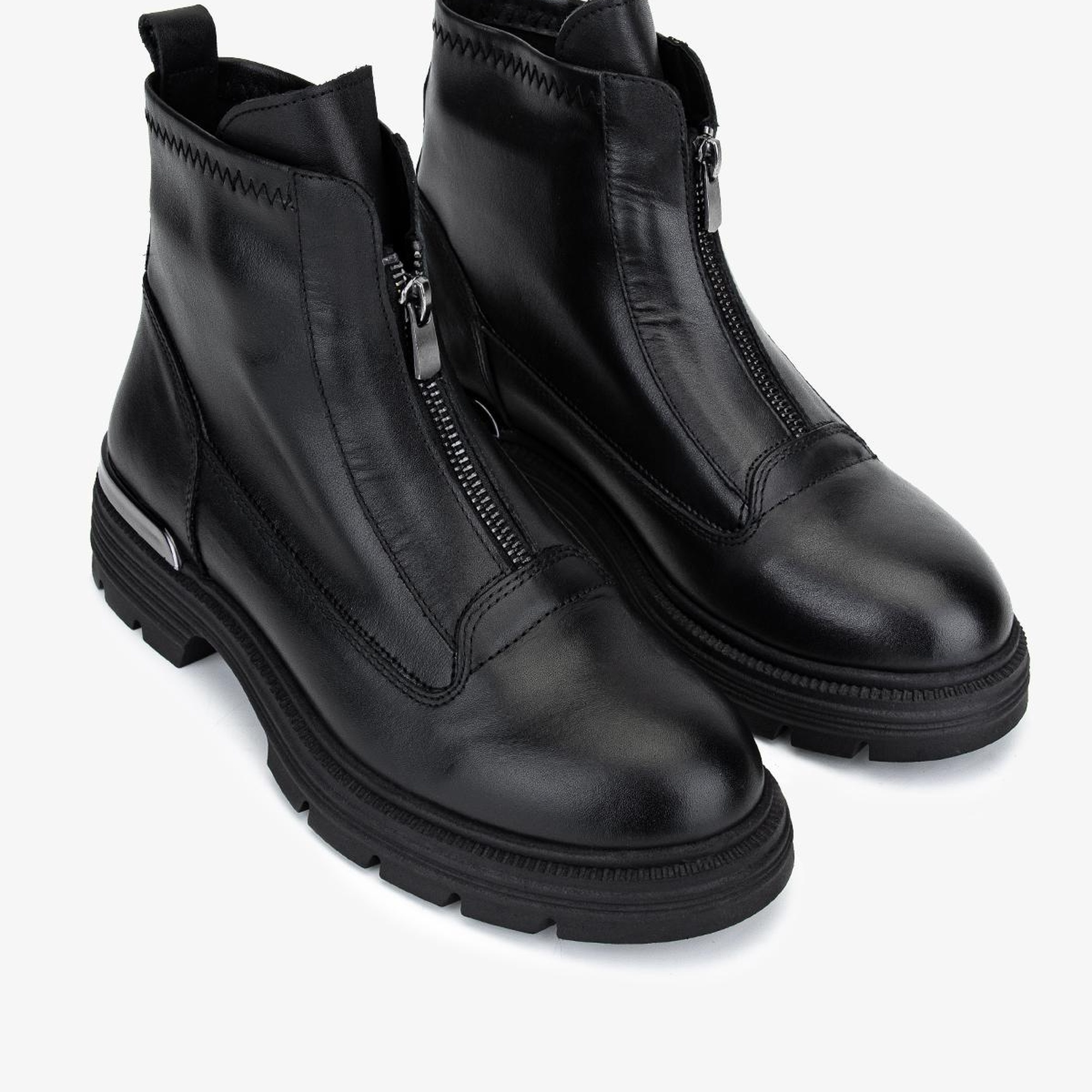 Valmenti Kadın Hakiki Deri Siyah Casual Bot