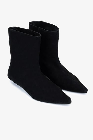  Valmenti Kadın Hakiki Deri Siyah Süet Düz Bot