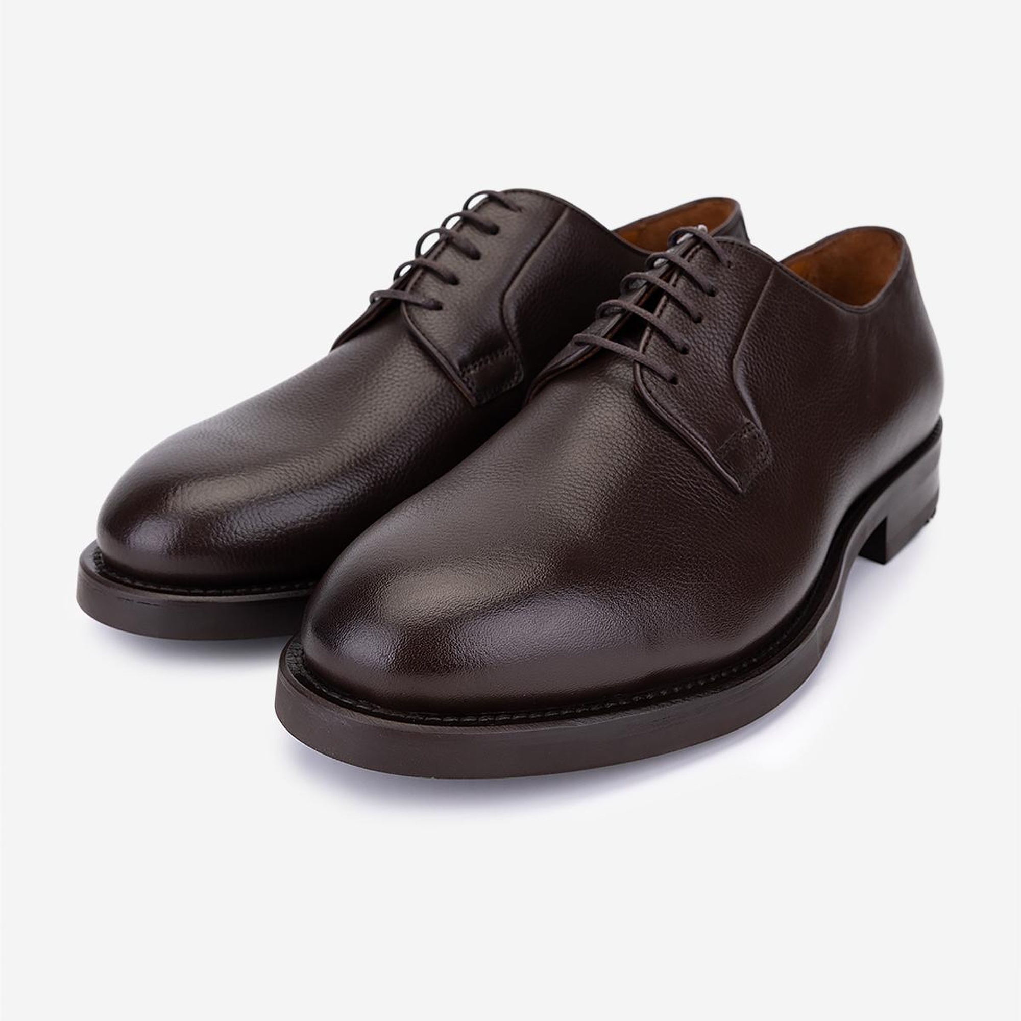 Valmenti Erkek Hakiki Deri Kahverengi Klasik Ayakkabı