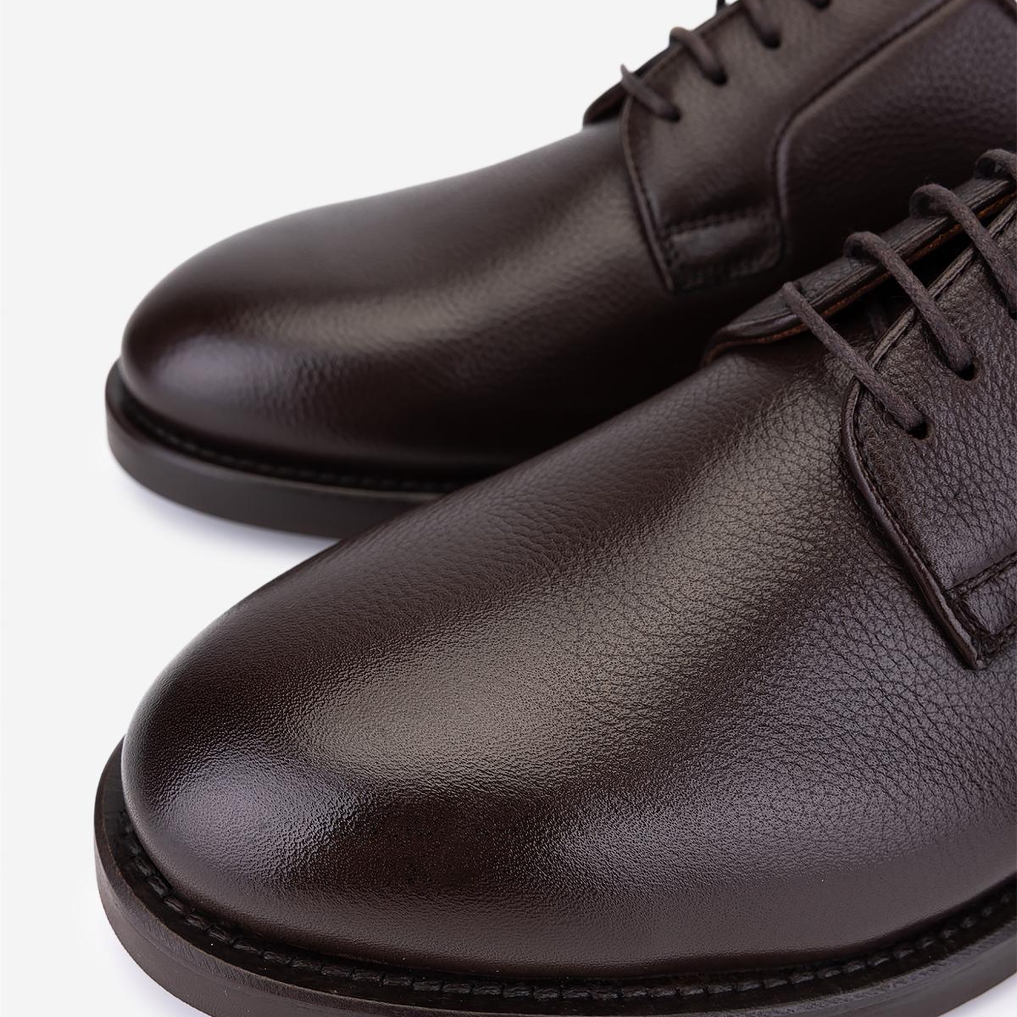 Valmenti Erkek Hakiki Deri Kahverengi Klasik Ayakkabı