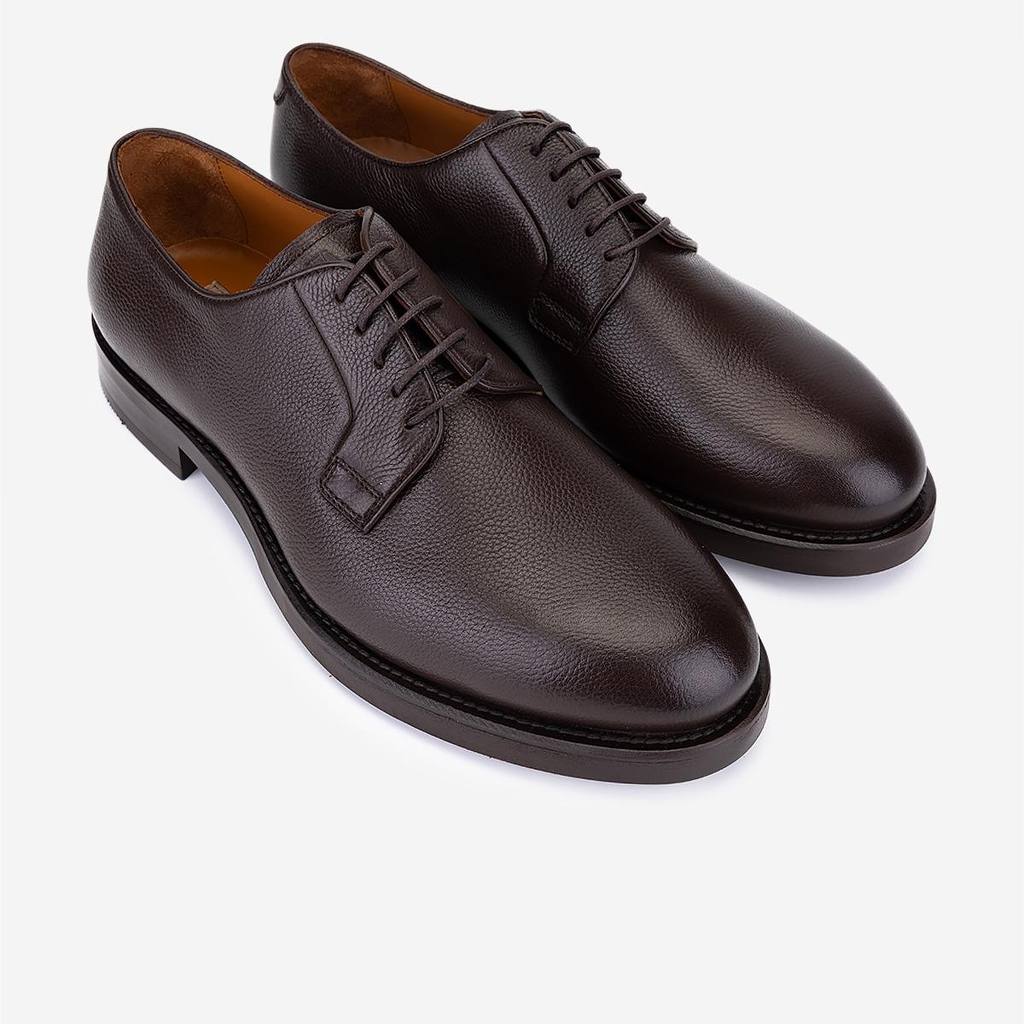 Valmenti Erkek Hakiki Deri Kahverengi Klasik Ayakkabı