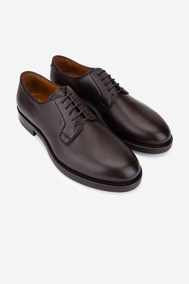  Valmenti Erkek Hakiki Deri Kahverengi Klasik Ayakkabı