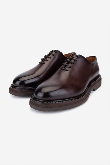  Valmenti Erkek Hakiki Deri Kahverengi Casual Ayakkabı