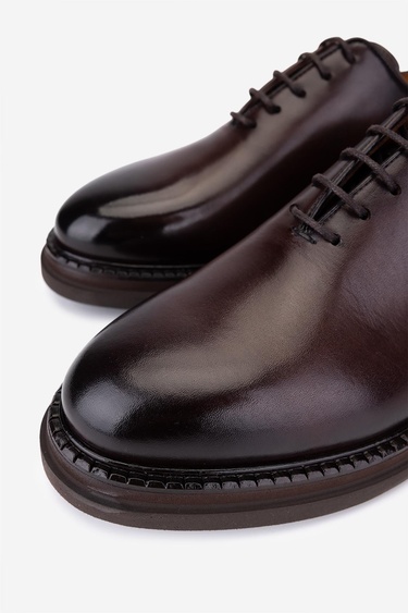  Valmenti Erkek Hakiki Deri Kahverengi Casual Ayakkabı