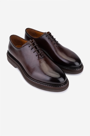  Valmenti Erkek Hakiki Deri Kahverengi Casual Ayakkabı