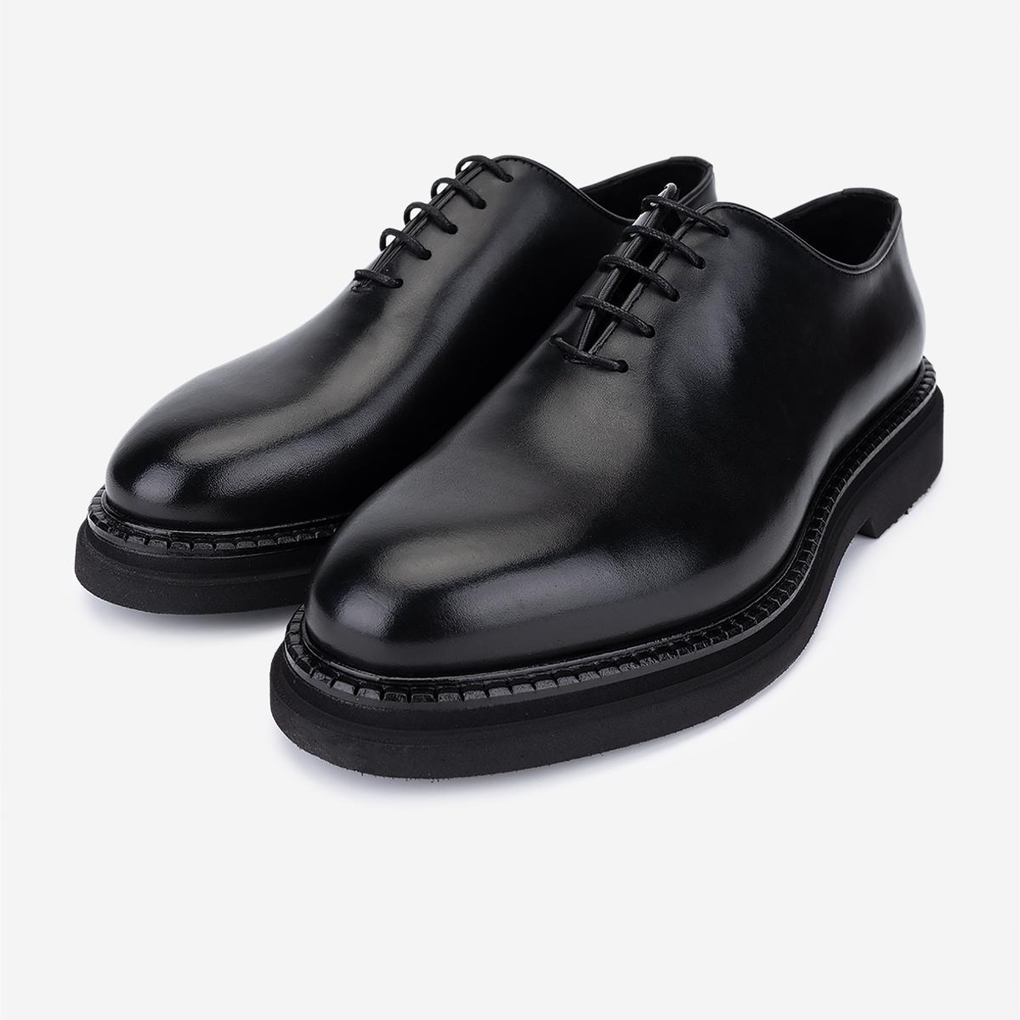 Valmenti Erkek Hakiki Deri Siyah Casual Ayakkabı