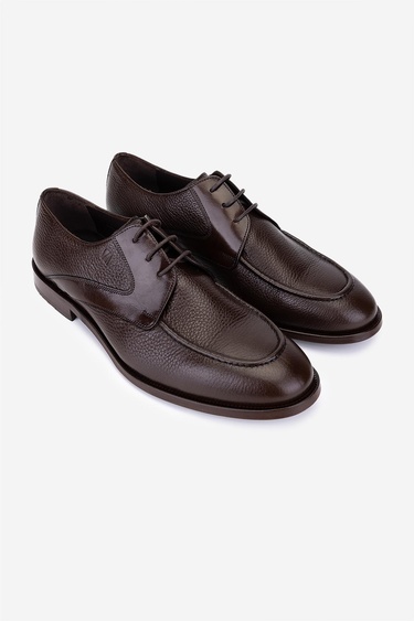  Valmenti Erkek Hakiki Deri Kahverengi Klasik Ayakkabı