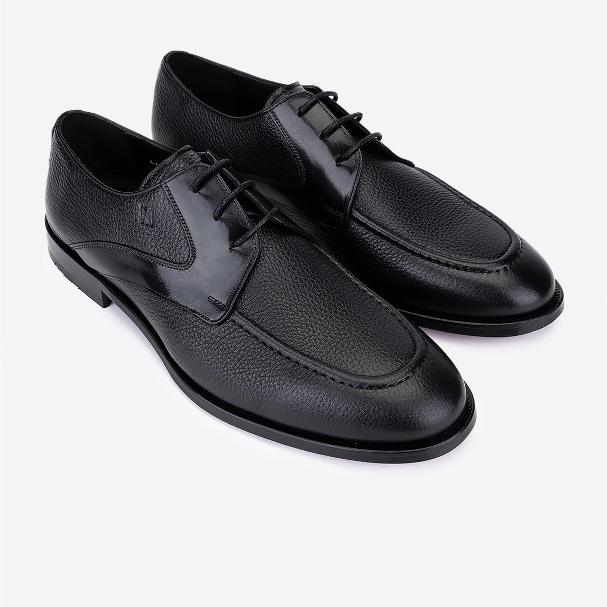 Valmenti Erkek Hakiki Deri Siyah Floter Klasik Ayakkabı