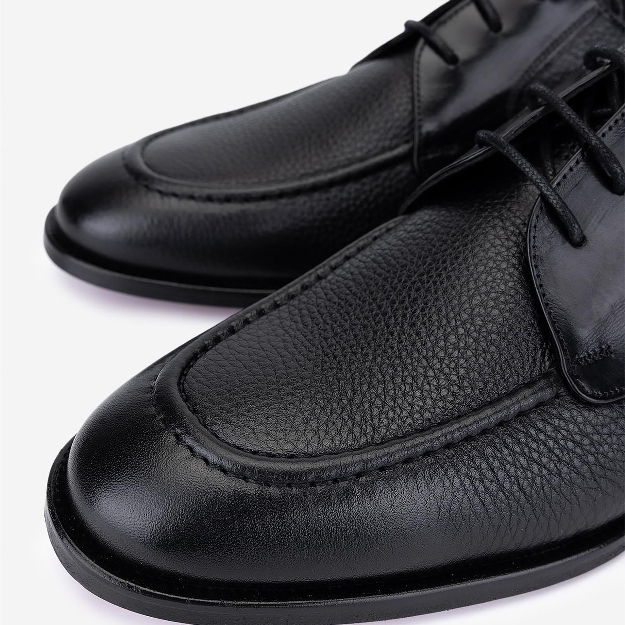 Valmenti Erkek Hakiki Deri Siyah Floter Klasik Ayakkabı