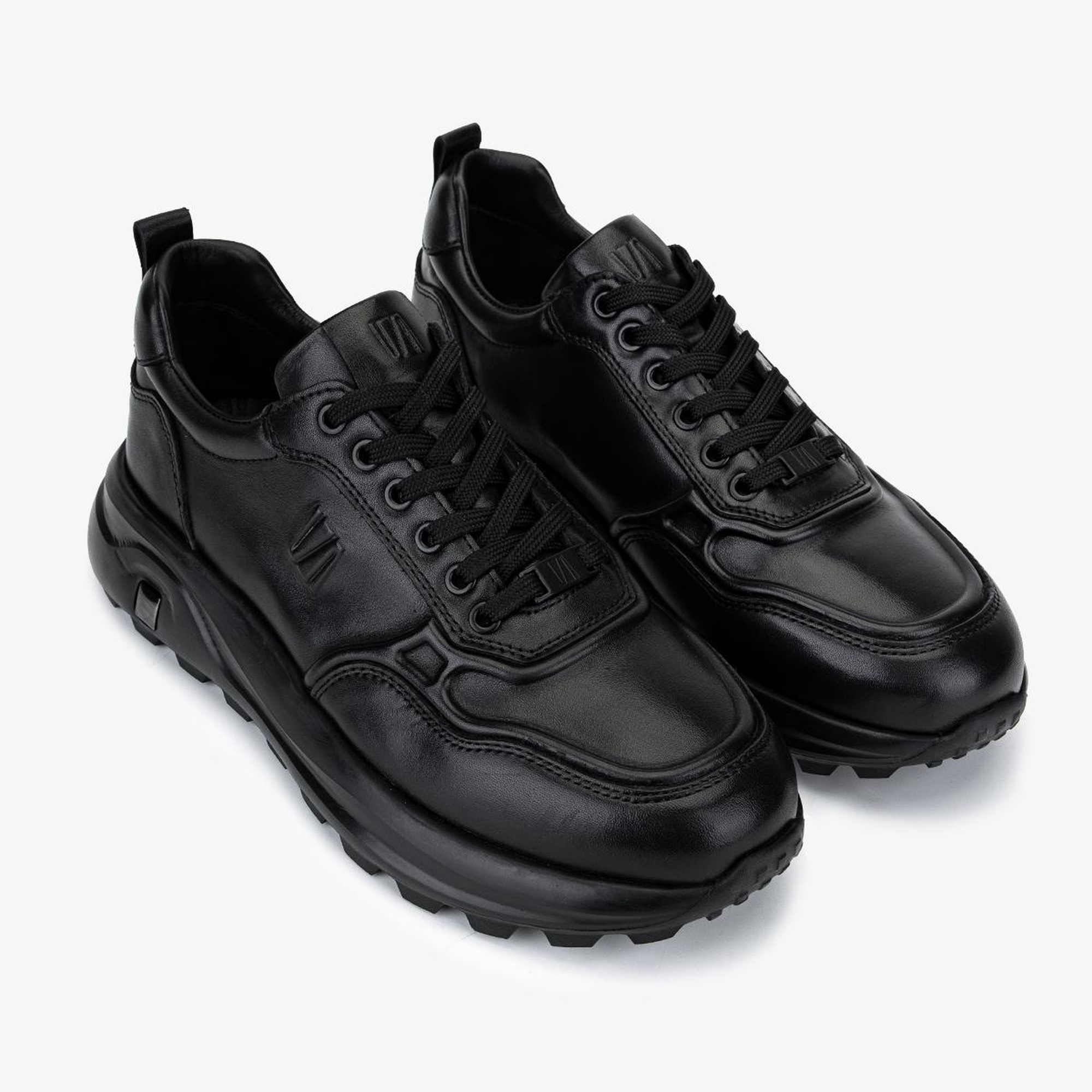 Valmenti Erkek Hakiki Deri Siyah Sneakers & Spor Ayakkabı