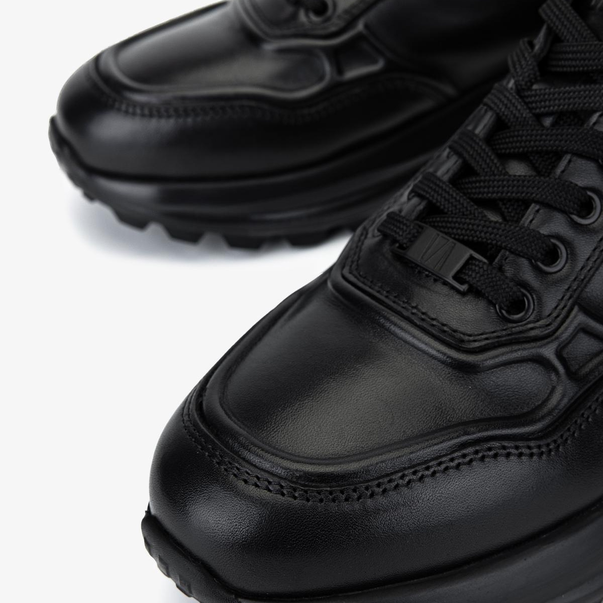 Valmenti Erkek Hakiki Deri Siyah Sneakers & Spor Ayakkabı