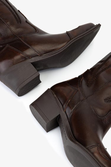  Valmenti Kadın Hakiki Deri Kahverengi Western Çizme