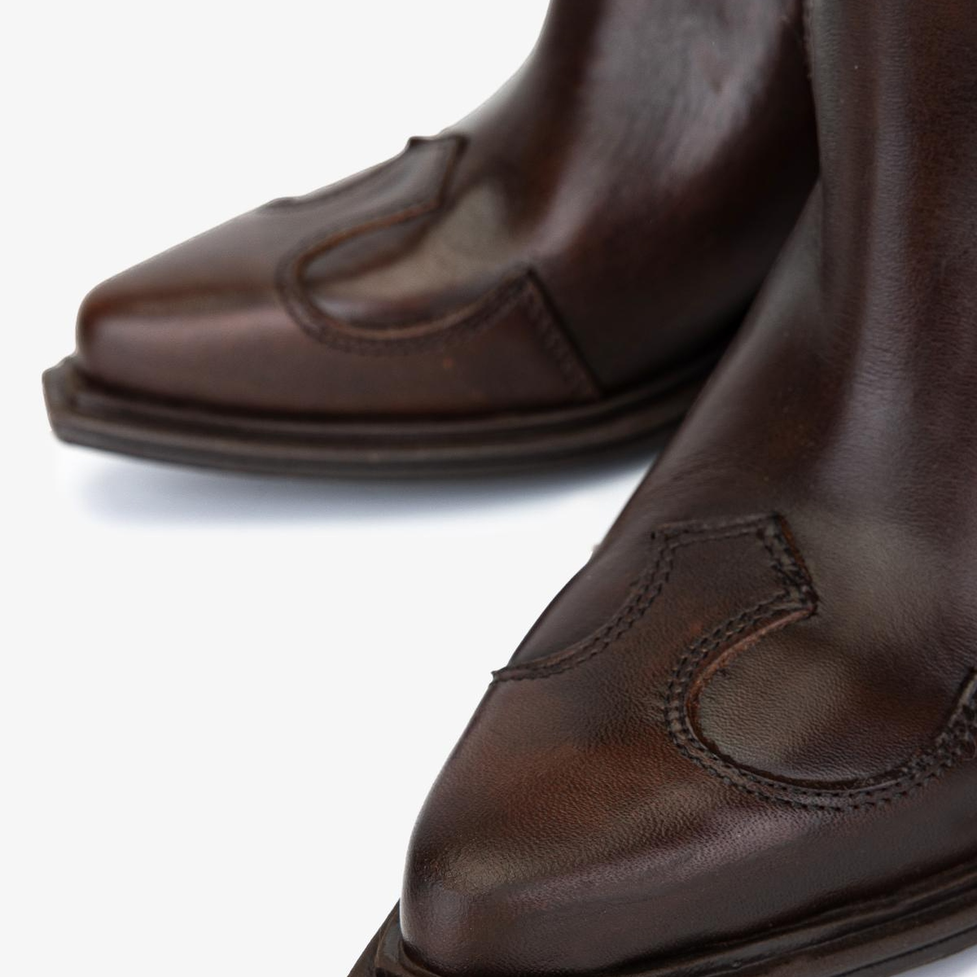 Valmenti Kadın Hakiki Deri Kahverengi Western Çizme