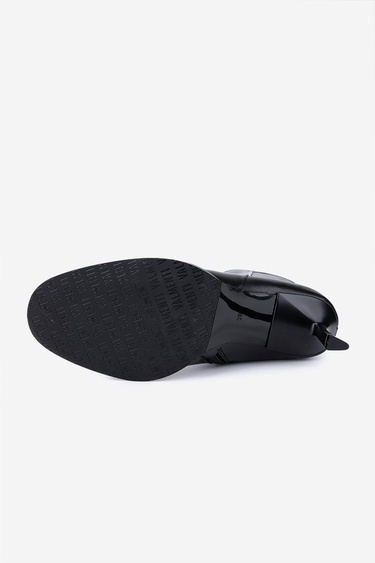  Valmenti Kadın Hakiki Deri Siyah Deri Topuklu Bot