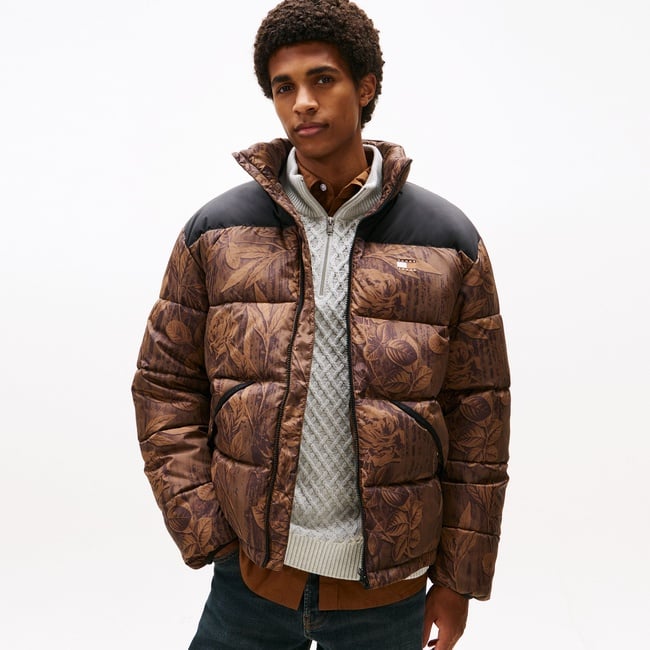  Tommy Hilfiger Jeans Vail Puffer Erkek Kahverengi Mont