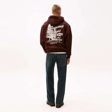  Tommy Hilfiger Relax Vovelty Graphic Erkek Kahverengi Sweatshirt