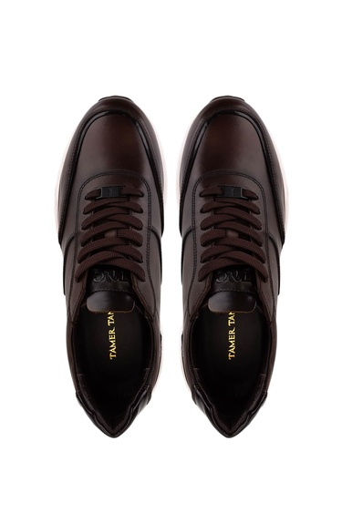  Tamer Tanca Erkek Hakiki Deri Kahverengi Sneakers & Spor Ayakkabı