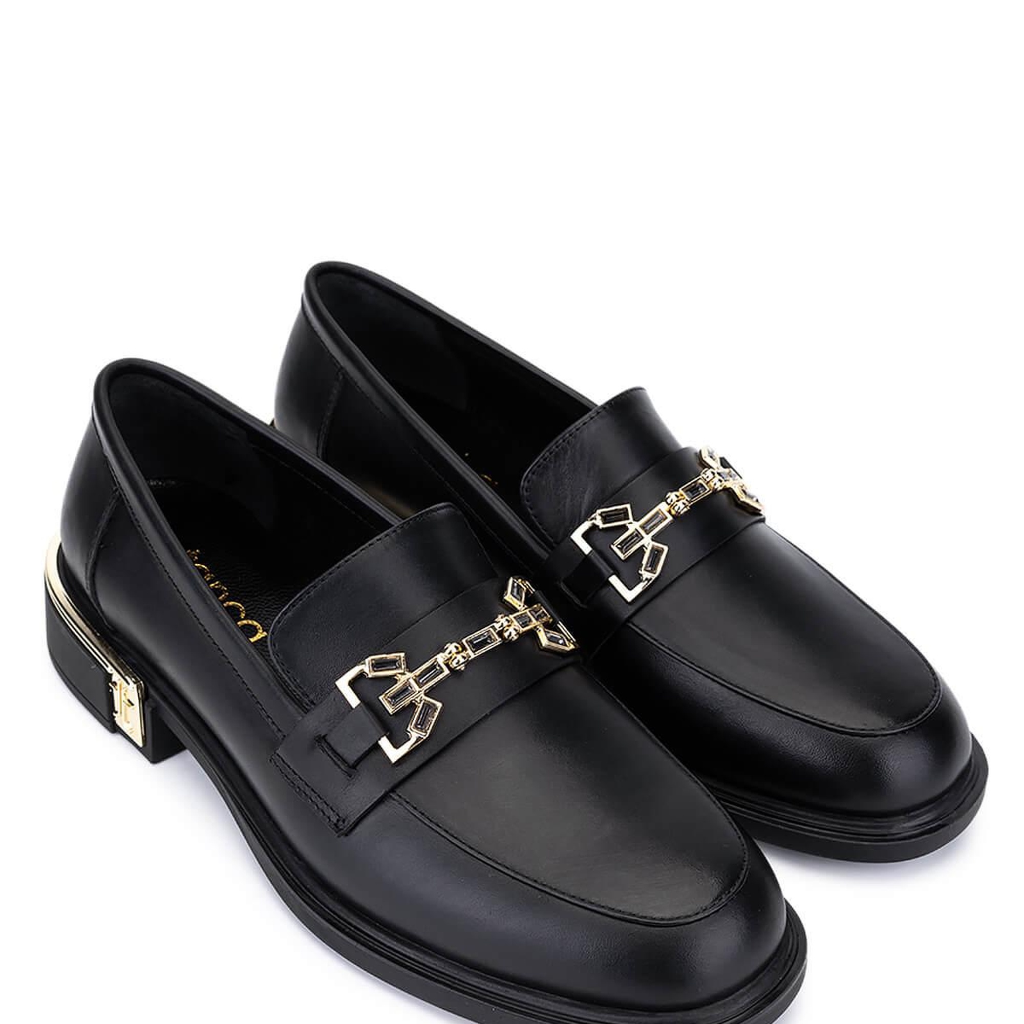 Tamer Tanca Kadın Hakiki Deri Siyah Deri Loafer Ayakkabı