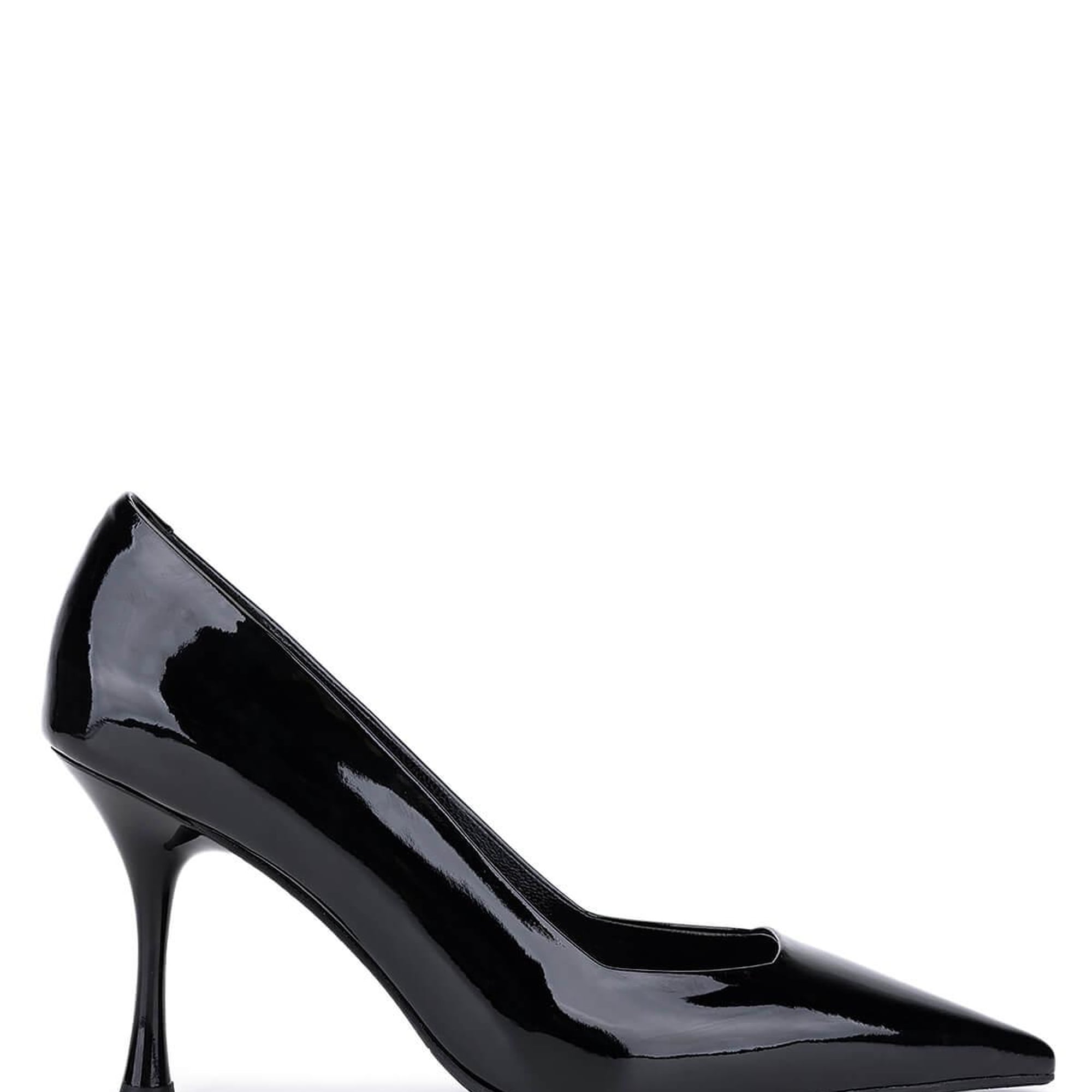 Tamer Tanca Kadın Siyah Rugan Topuklu Ayakkabı