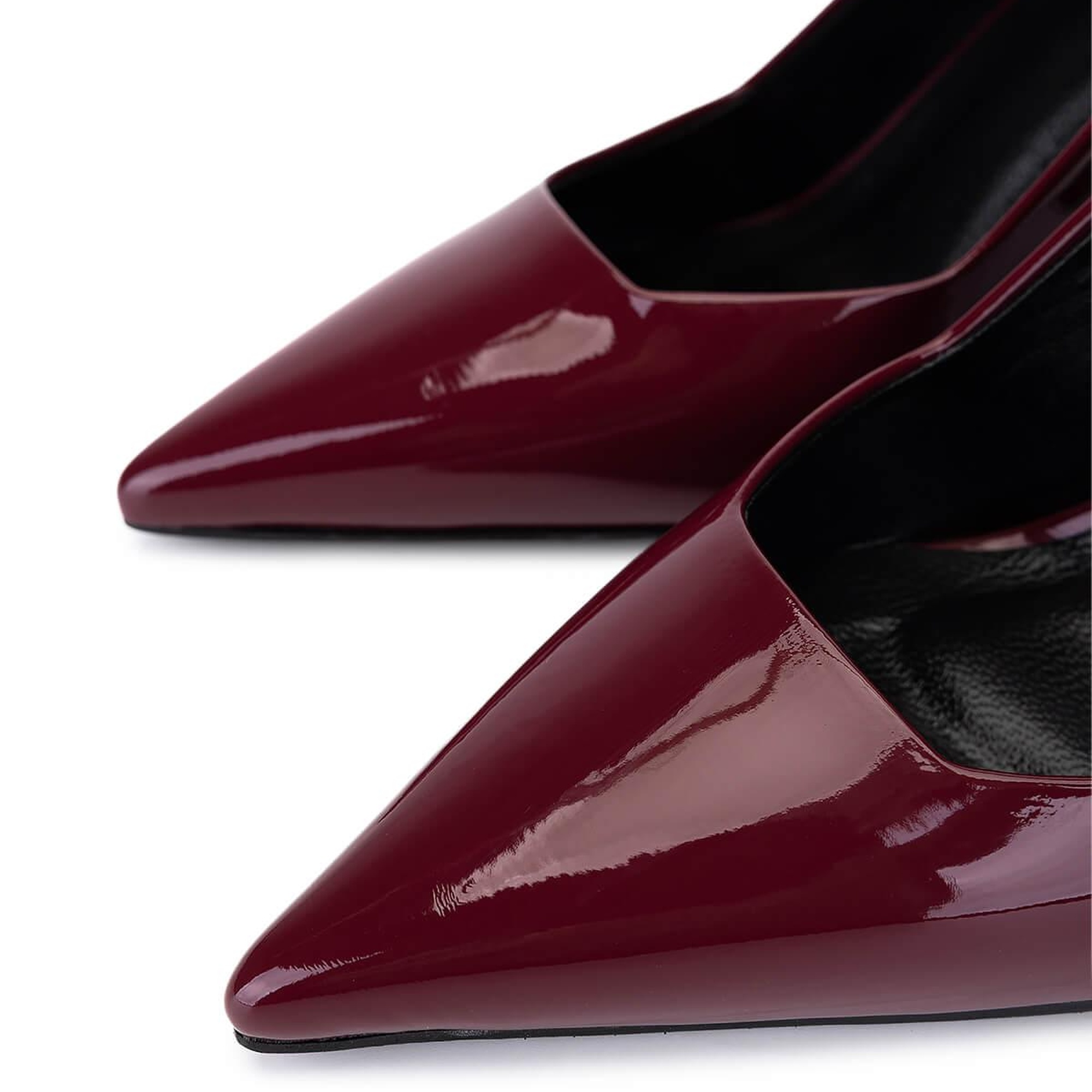 Tamer Tanca Kadın Bordo Rugan Topuklu Ayakkabı