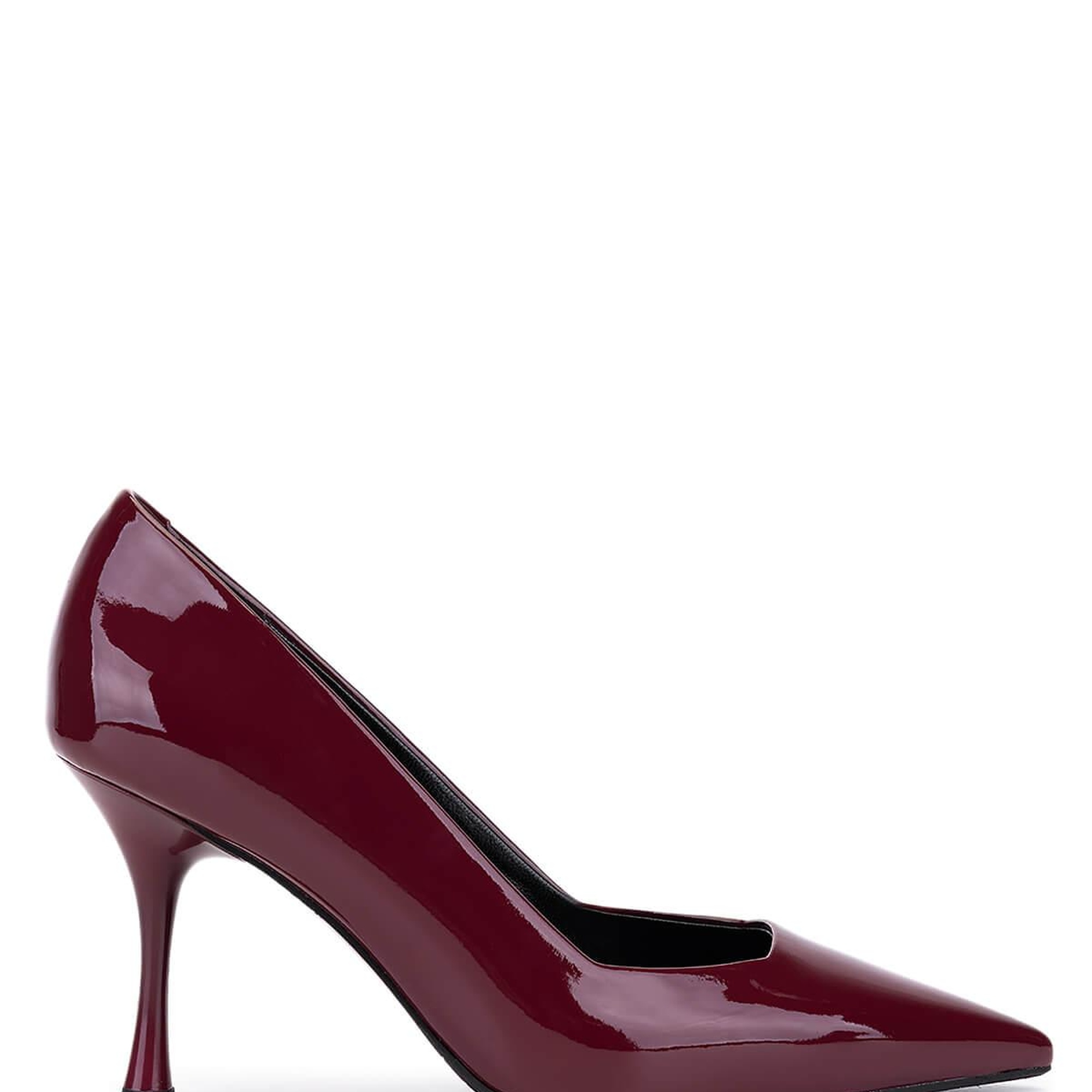 Tamer Tanca Kadın Bordo Rugan Topuklu Ayakkabı