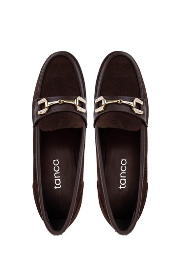  Tamer Tanca Kadın Hakiki Deri Kahverengi Makosen Ayakkabı