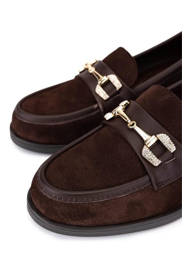  Tamer Tanca Kadın Hakiki Deri Kahverengi Makosen Ayakkabı