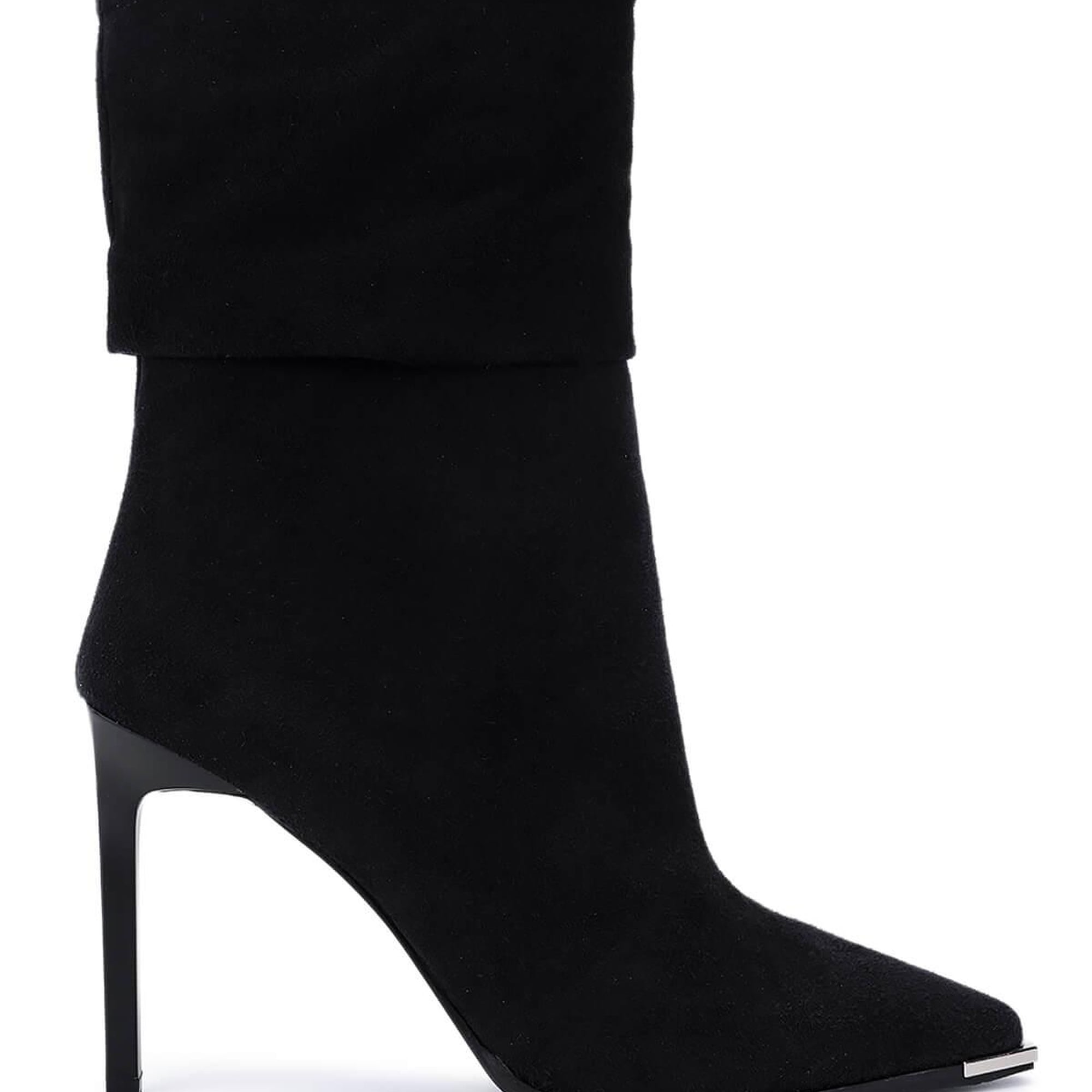 Tamer Tanca Kadın Hakiki Deri Siyah Süet Topuklu Bot