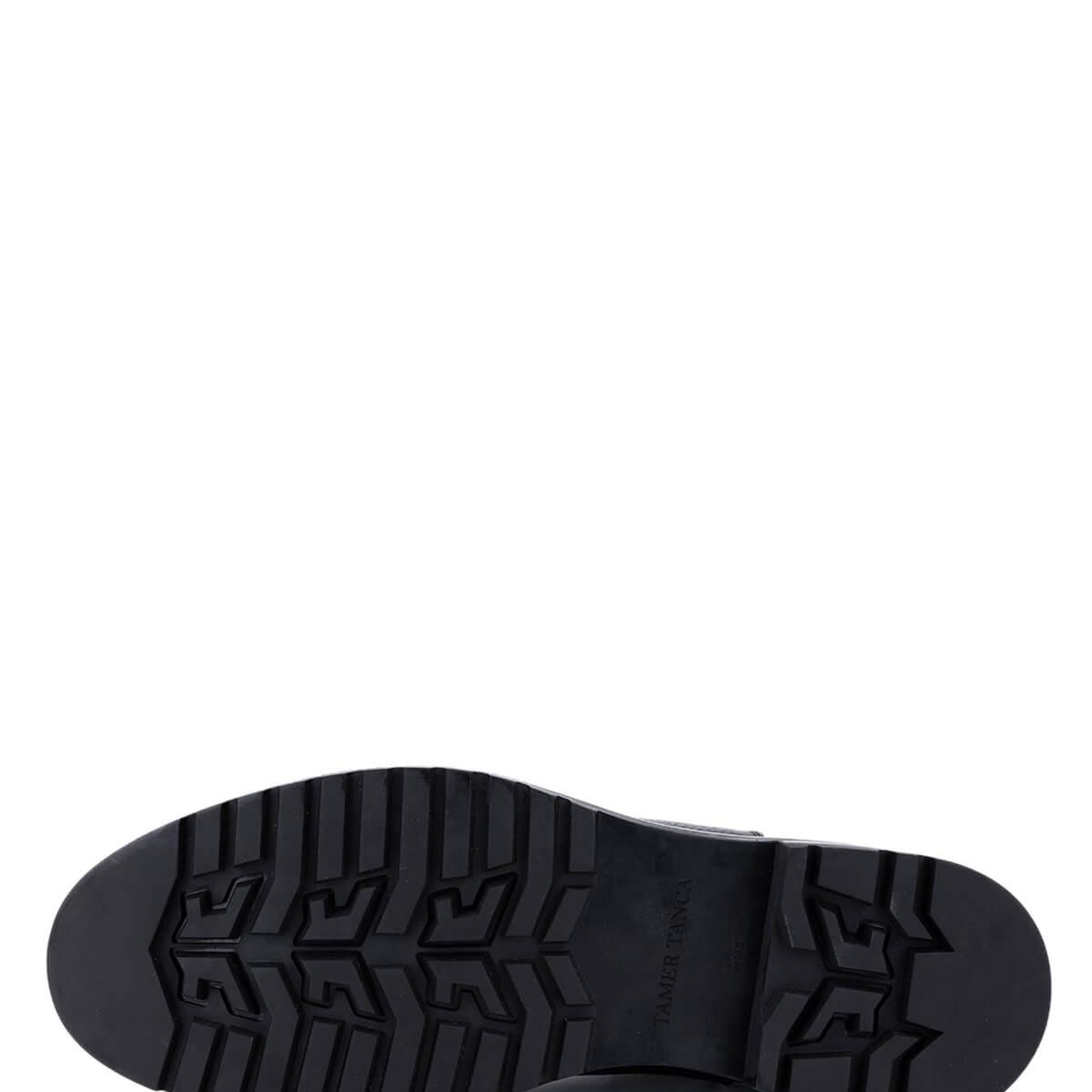 Tamer Tanca Erkek Hakiki Deri Siyah Floter Casual Bot