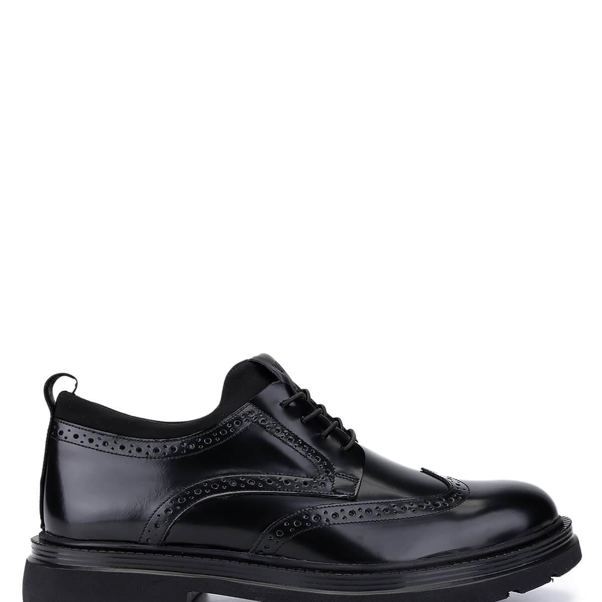 Tamer Tanca Erkek Hakiki Deri Siyah Açma Casual Ayakkabı