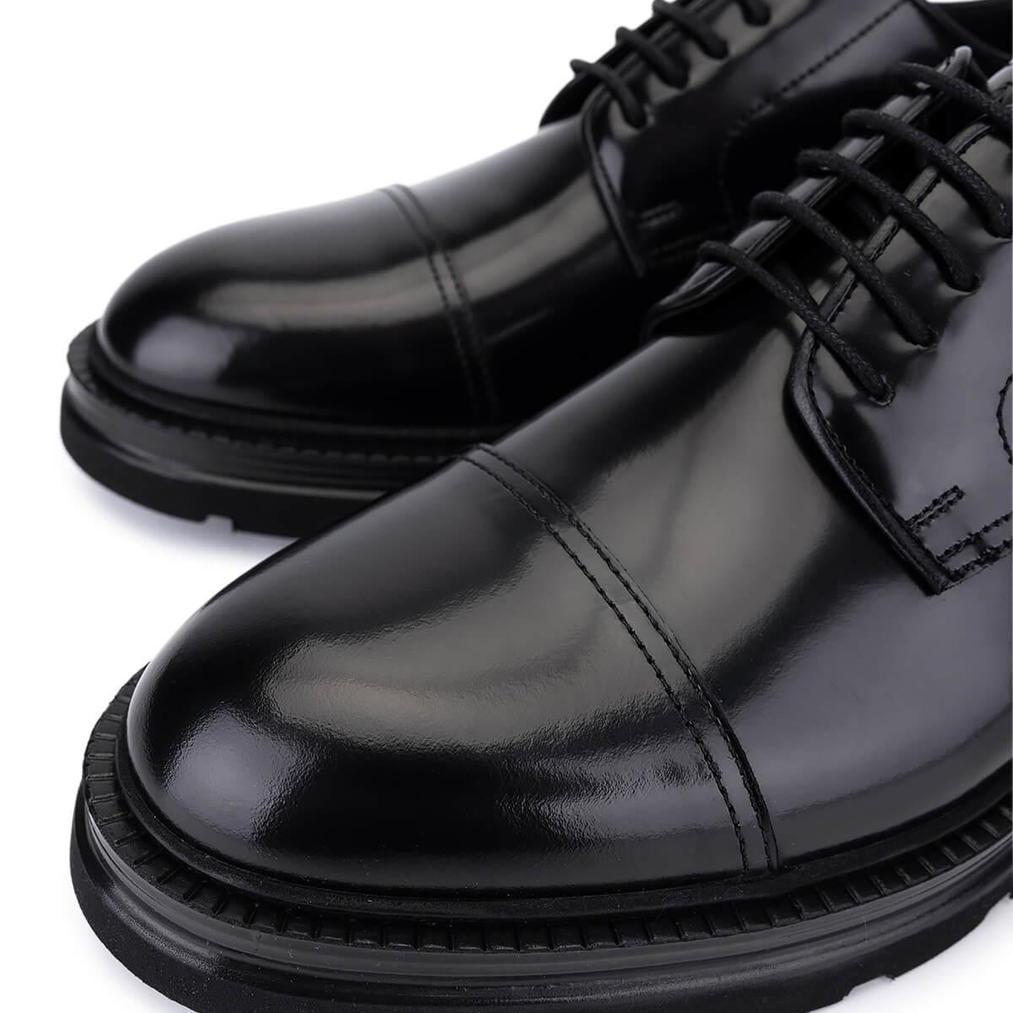 Tamer Tanca Erkek Hakiki Deri Siyah Açma Klasik Ayakkabı