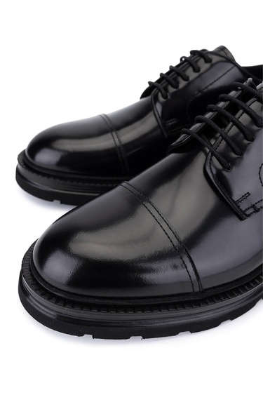  Tamer Tanca Erkek Hakiki Deri Siyah Açma Klasik Ayakkabı