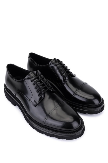  Tamer Tanca Erkek Hakiki Deri Siyah Açma Klasik Ayakkabı