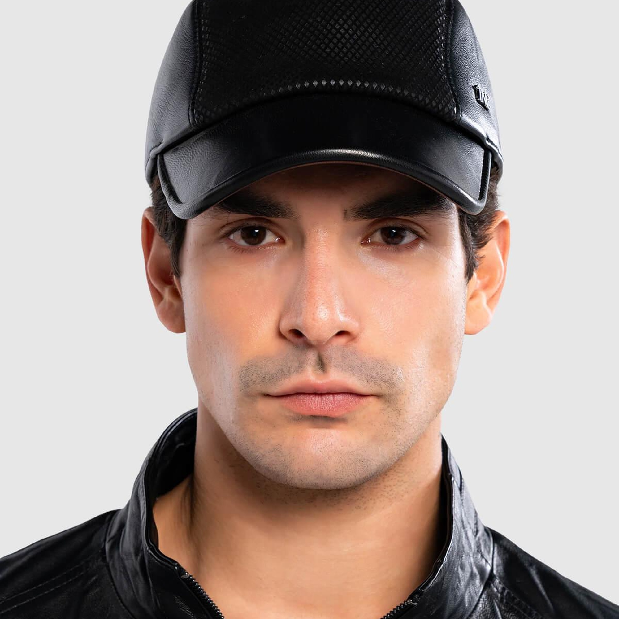 Tamer Tanca Erkek Hakiki Deri Siyah Beyzbol Şapka