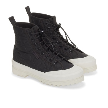  Superga 2644 Alpina Quilted Nylon Kadın Siyah Günlük Ayakkabı