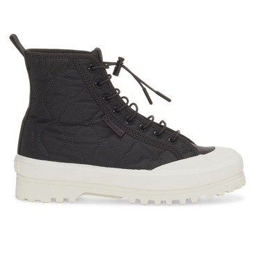  Superga 2644 Alpina Quilted Nylon Kadın Siyah Günlük Ayakkabı