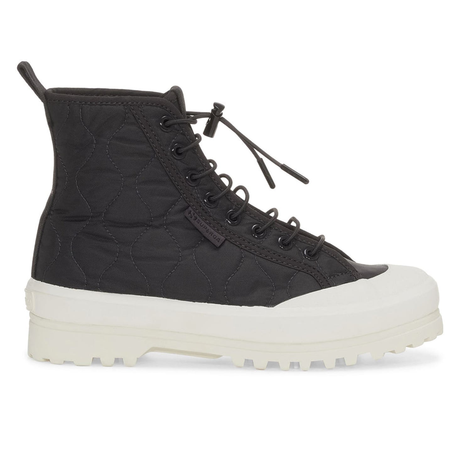  Superga 2644 Alpina Quilted Nylon Kadın Siyah Günlük Ayakkabı