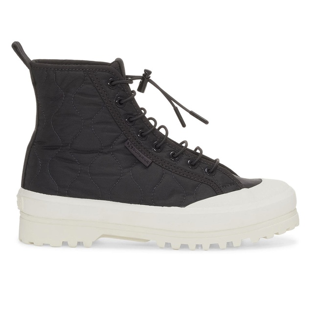  Superga 2644 Alpina Quilted Nylon Kadın Siyah Günlük Ayakkabı