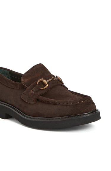  George Hogg Kadın Acı Kahve Tokalı Deri Loafer
