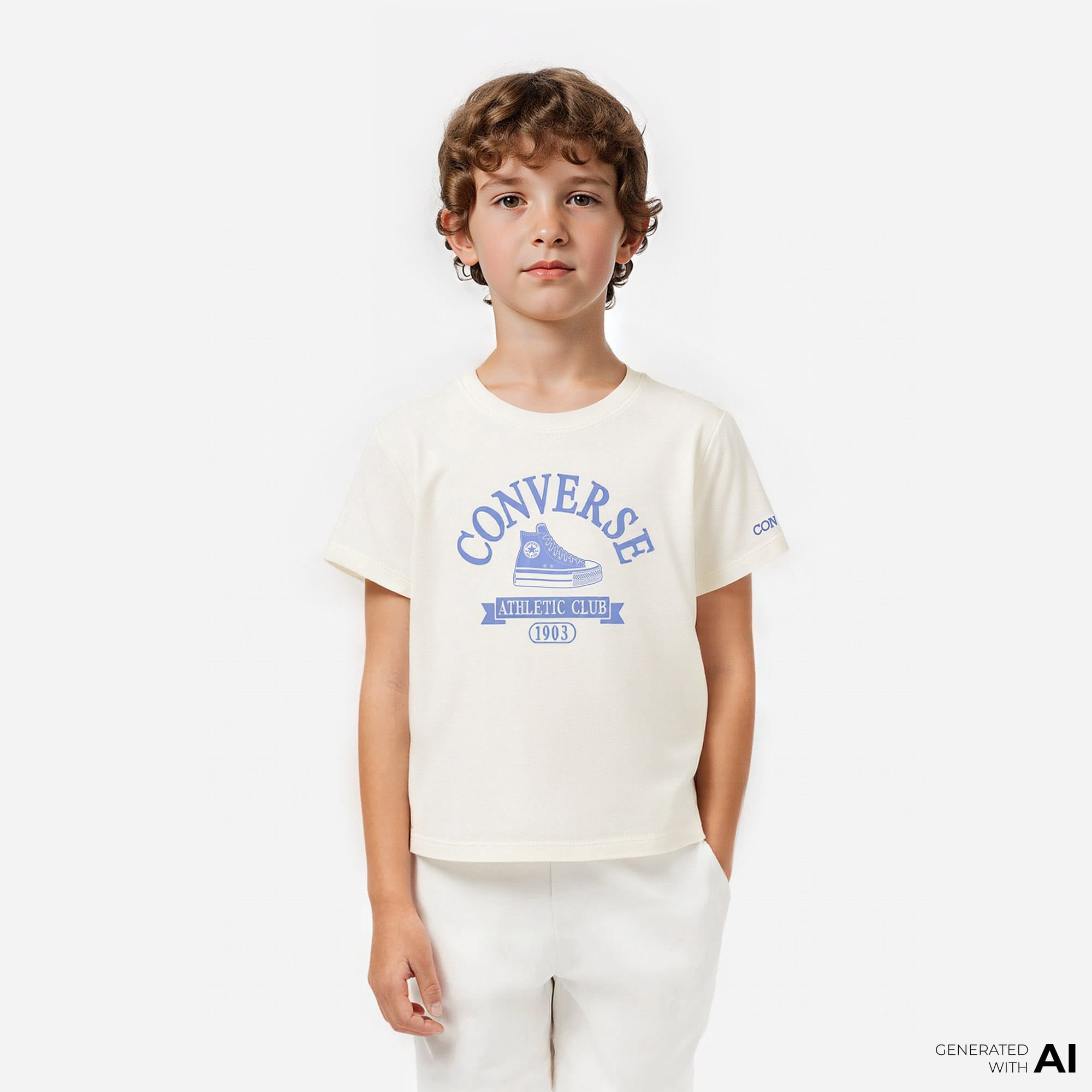 Converse Çocuk Krem T-Shirt