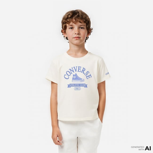  Converse Çocuk Krem T-Shirt