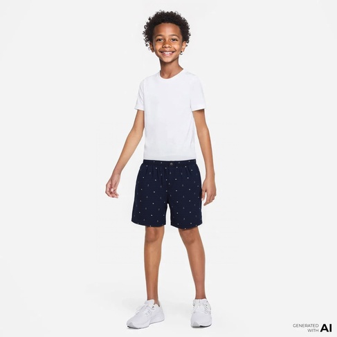  Nautica Erkek Çocuk Lacivert Standart Fit Desenli Şort