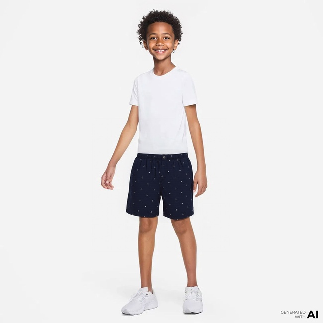  Nautica Erkek Çocuk Lacivert Standart Fit Desenli Şort
