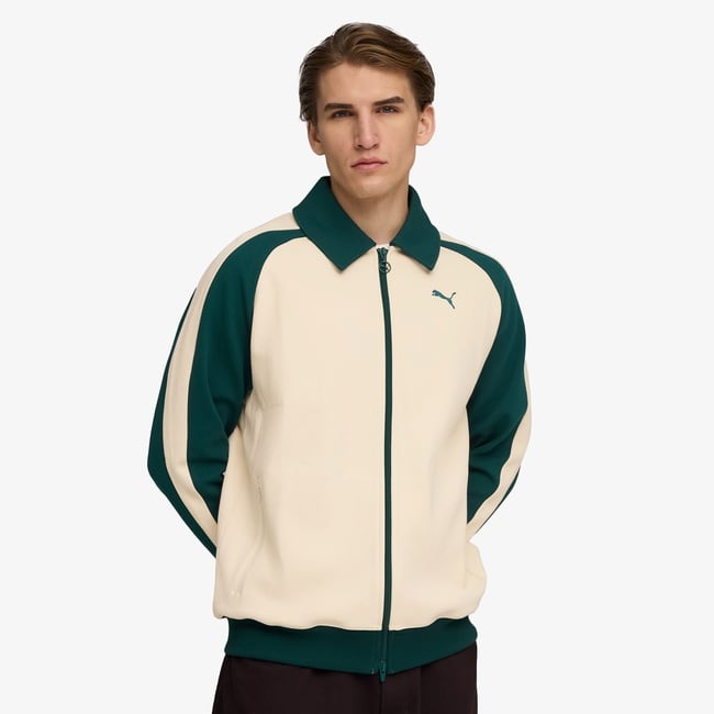  Puma T7 Relaxed Wing Collar Unisex Krem Ceket